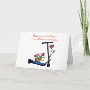 Invitation d'anniversaire Wtareolor Art