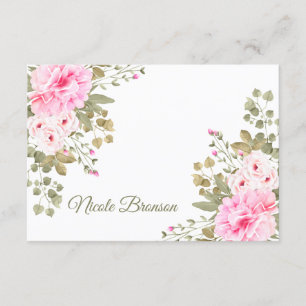 Invitation Dans l'amour avec la papeterie florale rose