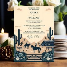 Dans le désert Rodeo Cheval Rétro Rustique Mariage