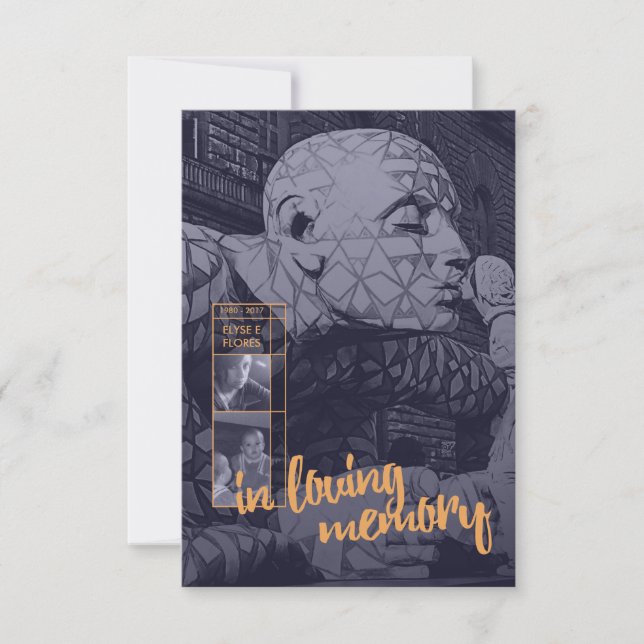 Invitation dans les annonces funéraires de mémoire amoureuse (Devant)