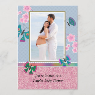 Invitation Dans l'invitation de baby shower de photo de