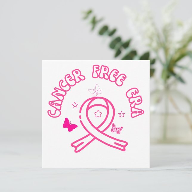 Invitation Dans mon ère sans cancer | Cancer du sein drôle (Debout devant)
