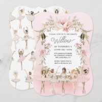 Danse Ballerina Fille fête d'anniversaire