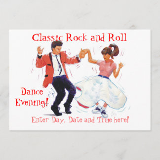 Invitation Danse classique de swing de rock