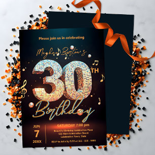 Invitation Danse Disco Étincelante 30e anniversaire