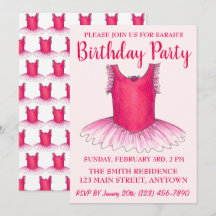 Danse rose Ballerina Tutu Ballet Anniversaire