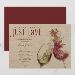 Invitation Danse Rouge Blanc Vin Juste Amour Mariage Célébrat