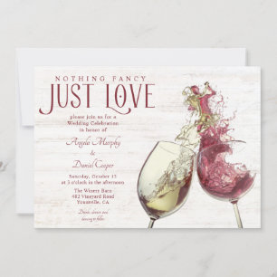 Invitation Danse Rouge Blanc Vin Juste Amour Mariage Célébrat