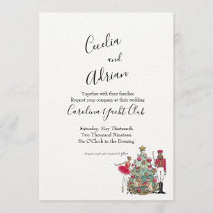 Invitation Danseur de ballet de craquelette d'aquarelle