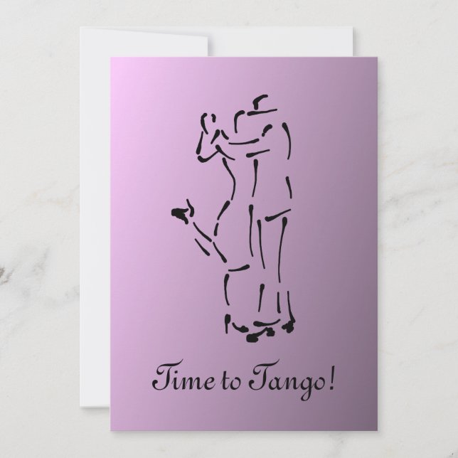 Invitation Danseurs de tango avec Slogan personnalisable (Devant)