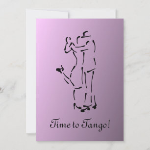 Invitation Danseurs de tango avec Slogan personnalisable