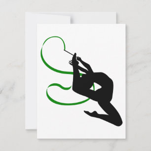 Invitation Danseuse de ruban de gymnastique rythmique Silhoue