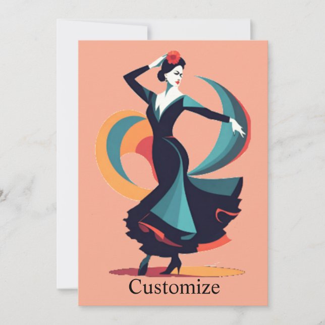 Invitation Danseuse flamenco Thunder_Cove (Devant)