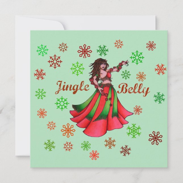 Invitation Danseuse Jingle Belly (Devant)