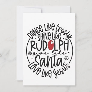 Invitation Dansez comme Frosty Brillez comme Rudolph Noël