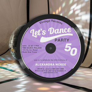 Invitation Dansons Vintage violet Super 50e anniversaire