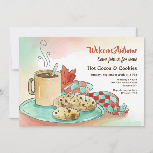 Invitation d'après-midi d'automne (Devant)