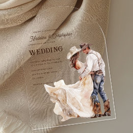 Invitation d'arche de mariage de ranch occidental