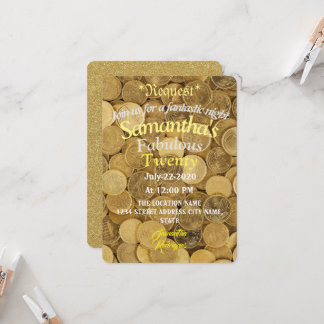 Invitation d'argent tropical d'anniversaire