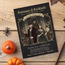 Invitation Dark Academia Costumes & Cocktails Halloween Party