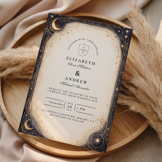 Invitation Dark Celestial Wedding (Créateur téléchargé)