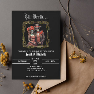 Invitation Dark Dia De Los Muertos