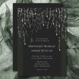 Invitation Dark Moody Mariage gothique