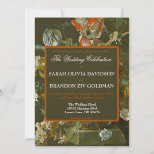 Invitation Dark Moody Romantique Rose antique Tole Mariage
