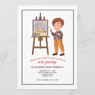 Invitation d'artiste de garçon