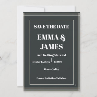 Invitation Date à retenir personnalisable minimaliste moderne