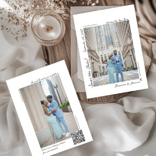 Invitation Date à sauvegarder écrite à la main avec photo