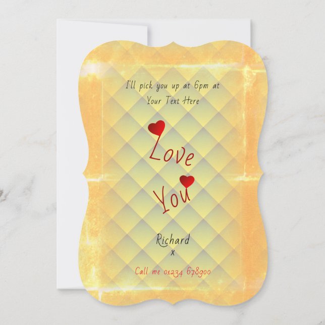 Invitation Date du dîner (Dos)