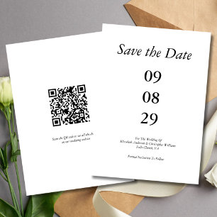 Invitation Date Gras Minimaliste Mariage Enregistrer la Date