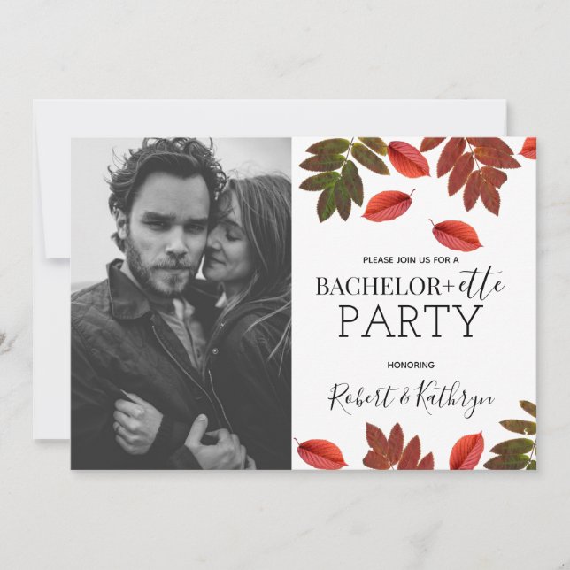 Invitation d'automne de sa soirée de bachelorette  (Devant)