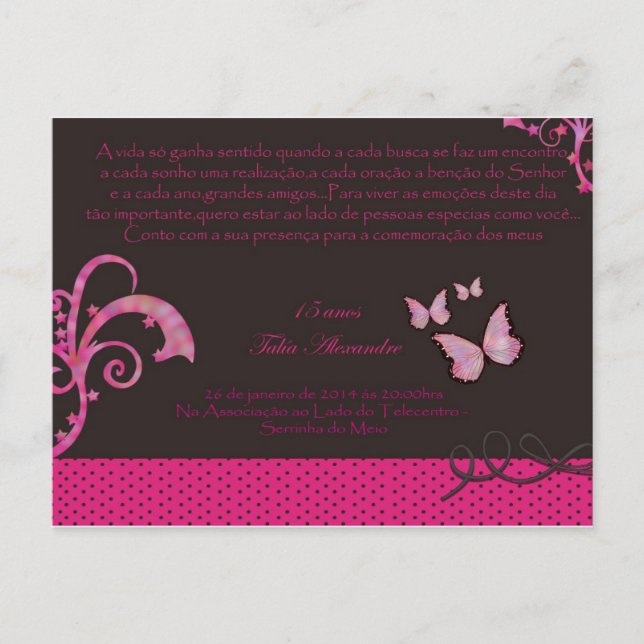 Invitation de 15 Ans (Devant)