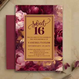 Invitation de 16 ans sucrée et intemporelle avec d