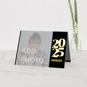 Invitation de 2025 - Carte noire à huile pliée noi