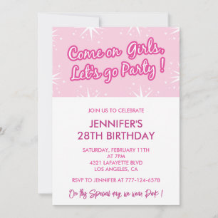 Invitation de 28 ans Elégante fille simple