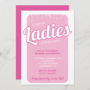 Invitation de 36 ans Girly Sparkle