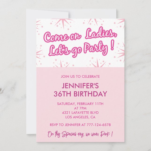Invitation de 36 ans Sparkle Modern (Devant)