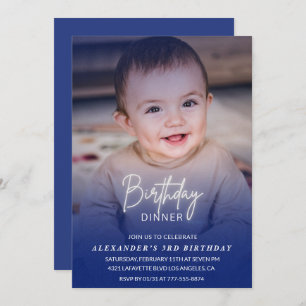 Invitation de 3e anniversaire Anniversaire Dîner P