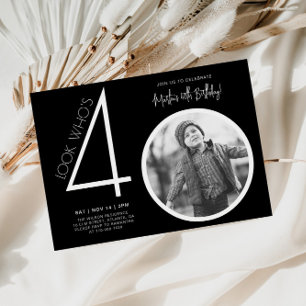 Invitation de 40e anniversaire de photo moderne no