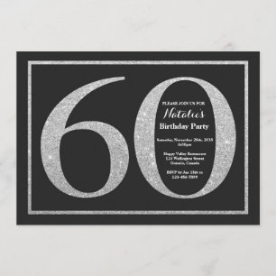 Invitation de 60e anniversaire Parties scintillant
