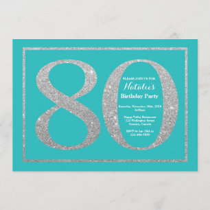 Invitation de 80e anniversaire Parties scintillant