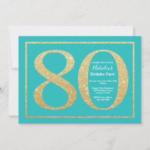 Invitation de 80e anniversaire Parties scintillant