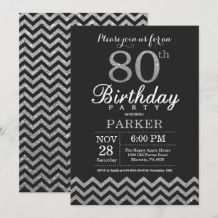Invitation de 80e anniversaire Parties scintillant