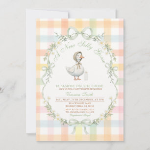 Invitation de BABILLAGE Bébé Oie Folle à Pastel Gi
