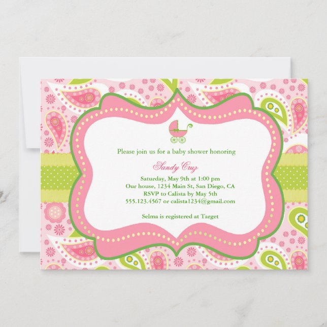 Invitation de baby shower (Devant)