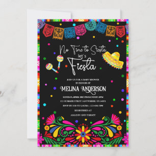 Invitation de baby shower aquarelle Let's Fiesta