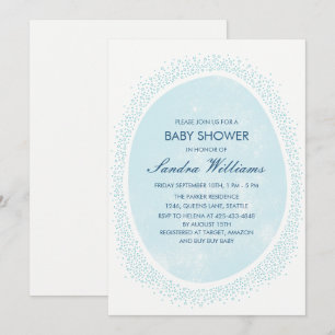 Invitation de baby shower arrosé - Mist